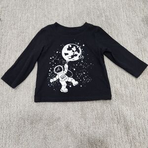 Black Astronaut Glow In The Dark Kids Shirt